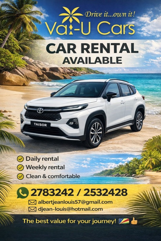 Vai-U Cars - Premium car rental in Seychelles
